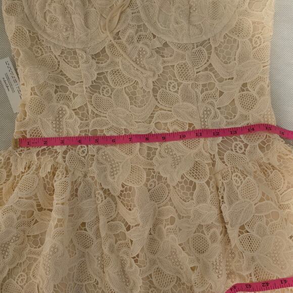For Love & Lemons Sleeveless Coco Lace Corset Mini Dress Size L NWT - Picture 9 of 14